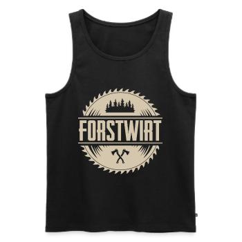 Forstwirt - Männer Premium Bio Tank Top - Schwarz - Vorne - Michal (187cm)