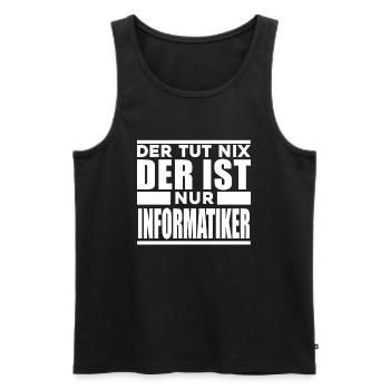 Informatiker - Männer Premium Bio Tank Top - Schwarz - Vorne - Michal (187cm)