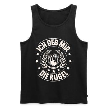 Ich Geb Mir Die Kugel - Männer Premium Bio Tank Top - Schwarz - Vorne - AI Model Male 178 light (178cm)