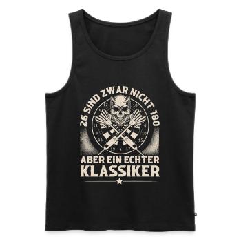 Dart Darten Darts - Männer Premium Bio Tank Top - Schwarz - Vorne - Michal (187cm)