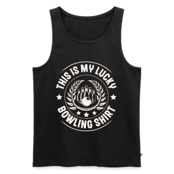 Bowling - Männer Premium Bio Tank Top - Schwarz - Vorne - Michal (187cm)