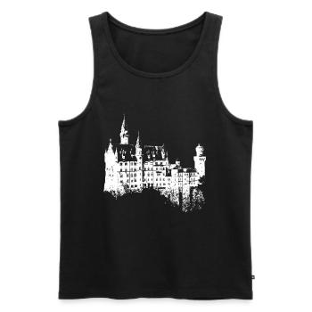 Neuschwanstein Allemagne Bavière J’aime l’Allemagne - Débardeur bio Premium Homme - noir - Devant - AI Model Male 178 light (178cm)