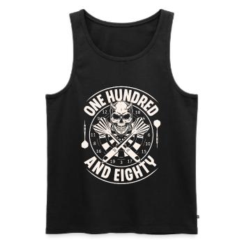 Dart Darten Darts - Men's Premium Organic Tank Top - black - Front - AI Model Male 178 light (178cm)