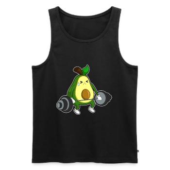 Avocado Bodybuilder Langhantel Bodybuilding - Männer Premium Bio Tank Top - Schwarz - Vorne - Michal (187cm)