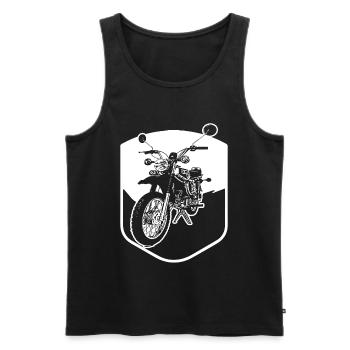 Enduro - Débardeur bio Premium Homme - noir - Devant - AI Model Male 178 light (178cm)