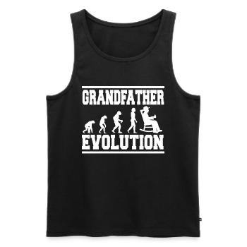 GRANDFATHER EVOLUTION Tea - Men's Premium Organic Tank Top - black - Front - Michal (187cm)