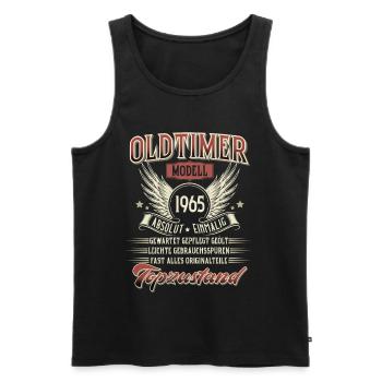 1965 Geboren Geburtstag Oldtimer - Männer Premium Bio Tank Top - Schwarz - Vorne - AI Model Male 178 light (178cm)