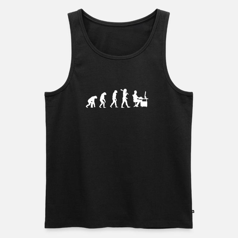 Evolution Of Gamers - Gamer Tee - Männer Premium Bio Tank Top - Schwarz