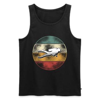 Taucher Tauchen - Männer Premium Bio Tank Top - Schwarz - Vorne - Michal (187cm)
