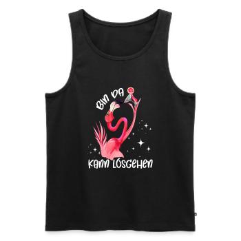 Flamingo bin da kann losgehen Mädelsabend Shirt - Männer Premium Bio Tank Top - Schwarz - Vorne - AI Model Male 178 light (178cm)