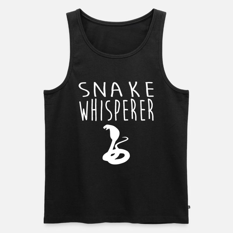 Snake Tshirt - Männer Premium Bio Tank Top - Schwarz