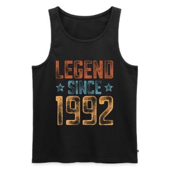 1992 Naissance Année de naissance Anniversaire - Débardeur bio Premium Homme - noir - Devant - Michal (187cm)