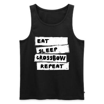 Crossbow - Besta Tshirt - Männer Premium Bio Tank Top - Schwarz - Vorne - AI Model Male 178 light (178cm)