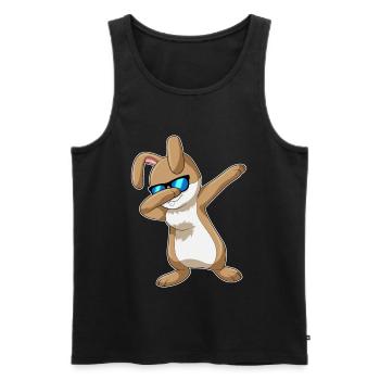 Bunny Hip Hop Dance - Men's Premium Organic Tank Top - black - Front - AI Model Male 178 light (178cm)
