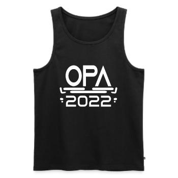 Opa 2022 - Opa werden - Schwangerschaft 2022 - Männer Premium Bio Tank Top - Schwarz - Vorne - Michal (187cm)