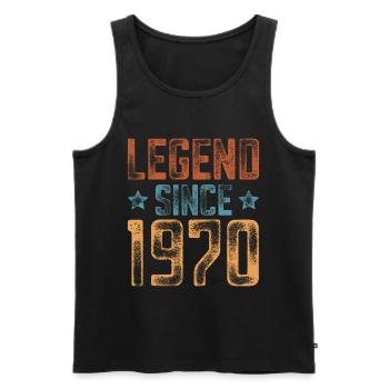 1970 Born Year of birth Birthday - Men's Premium Organic Tank Top - black - Front - Michal (187cm)