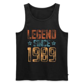 1989 Naissance Année de naissance Anniversaire - Débardeur bio Premium Homme - noir - Devant - Michal (187cm)