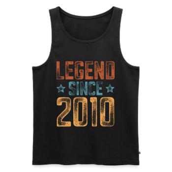 2010 Born Year of birth Birthday - Men's Premium Organic Tank Top - black - Front - AI Model Male 178 light (178cm)