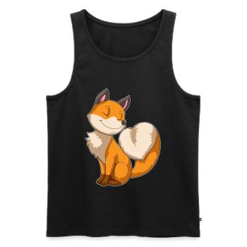 Fuchs Herz - Männer Premium Bio Tank Top - Schwarz - Vorne - AI Model Male 178 light (178cm)