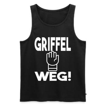 Schwäbisch Schwaben Griffel weg - Männer Premium Bio Tank Top - Schwarz - Vorne - Michal (187cm)