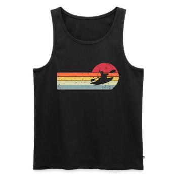 Kajak Kajakfahren - Männer Premium Bio Tank Top - Schwarz - Vorne - AI Model Male 178 light (178cm)
