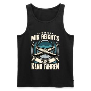 Kanu Kanut Kanutin Kanufahrer - Männer Premium Bio Tank Top - Schwarz - Vorne - AI Model Male 178 light (178cm)