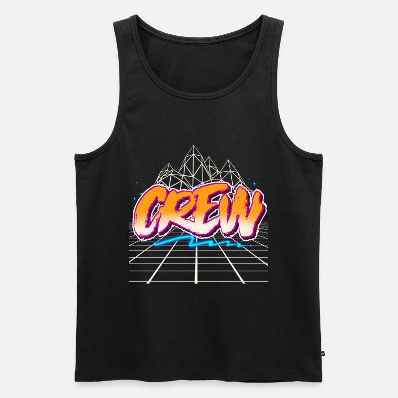 Crew - Männer Premium Bio Tank Top - Schwarz