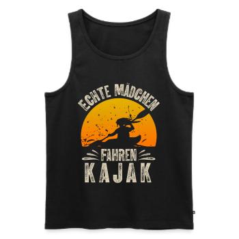 Kajak Kajakfahrerin - Männer Premium Bio Tank Top - Schwarz - Vorne - AI Model Male 178 light (178cm)