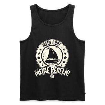 Segeln Segler Segelboot - Männer Premium Bio Tank Top - Schwarz - Vorne - Michal (187cm)