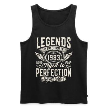 Né en 1983 Legends Cadeau d’anniversaire - Débardeur bio Premium Homme - noir - Devant - Michal (187cm)