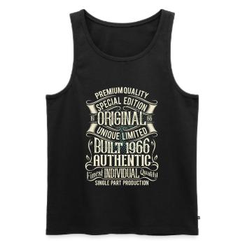 1966 Geboren Geburtstag Retro Vintage - Männer Premium Bio Tank Top - Schwarz - Vorne - Michal (187cm)