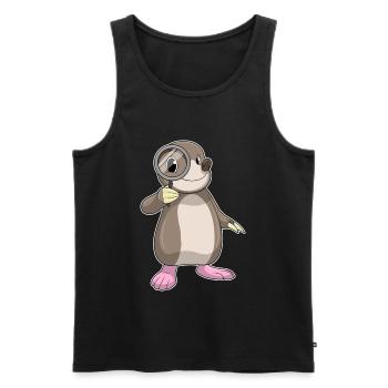 Mole Detective Magnifying Glass - Men's Premium Organic Tank Top - black - Front - Michal (187cm)