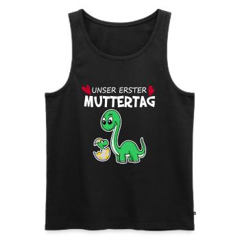 Muttertag - erster Muttertag Geschenk - Männer Premium Bio Tank Top - Schwarz - Vorne - Michal (187cm)