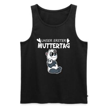 Muttertag - erster Muttertag Geschenk - Männer Premium Bio Tank Top - Schwarz - Vorne - Michal (187cm)