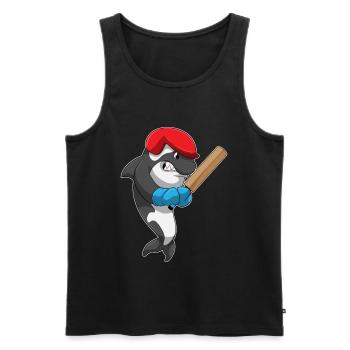 Killer Whale Cricket Cricket Bat - Men's Premium Organic Tank Top - black - Front - Michal (187cm)
