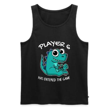 Player 6 has entered the game Baby - Men's Premium Organic Tank Top - black - Front - Michal (187cm)