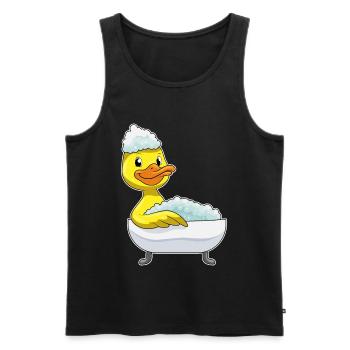 Duck Bathing Bathtub - Men's Premium Organic Tank Top - black - Front - AI Model Male 178 light (178cm)