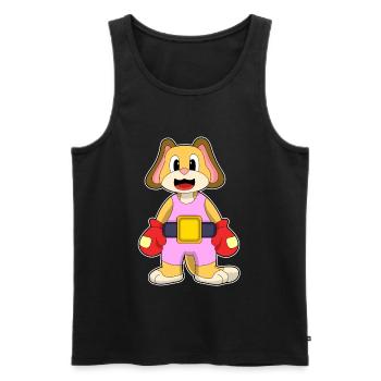 Dog Boxer Boxing Gloves Boxing - Men's Premium Organic Tank Top - black - Front - Michal (187cm)