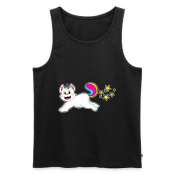 Katze Einhorn - Männer Premium Bio Tank Top - Schwarz - Vorne - Michal (187cm)