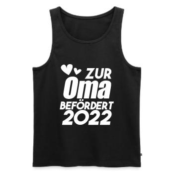 Oma 2022 - Werdende Oma 2022 - Männer Premium Bio Tank Top - Schwarz - Vorne - AI Model Male 178 light (178cm)