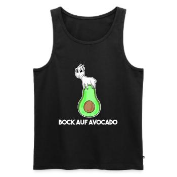 Bock auf Avocado - Ziege Ziegenbock - Männer Premium Bio Tank Top - Schwarz - Vorne - Michal (187cm)