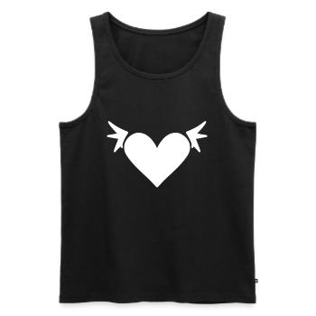 Ange du Cœur Ange Gardien - Débardeur bio Premium Homme - noir - Devant - Michal (187cm)