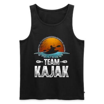 Kajak Kajakfahrer Kajaker Team - Männer Premium Bio Tank Top - Schwarz - Vorne - AI Model Male 178 light (178cm)