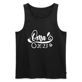 Oma 2023 - Werdende Oma 2023 - Männer Premium Bio Tank Top - Schwarz - Vorne - Michal (187cm)