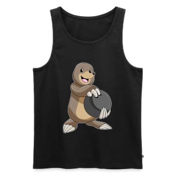 Mole Bowling Bowling Ball - Men's Premium Organic Tank Top - black - Front - Michal (187cm)