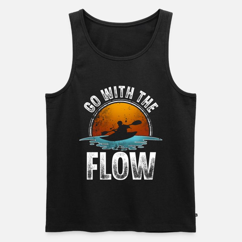 Kajak Kajakfahrer Kajaker - Männer Premium Bio Tank Top - Schwarz