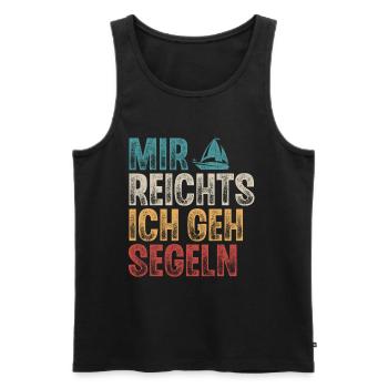 Segeln Segler Segelboot Retro Vintage - Männer Premium Bio Tank Top - Schwarz - Vorne - Michal (187cm)