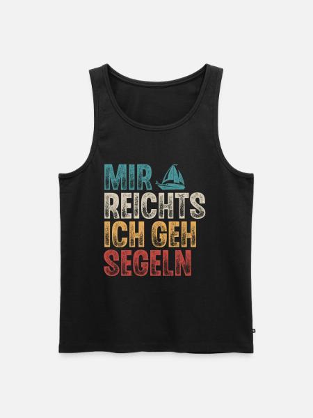 Segeln Segler Segelboot Retro Vintage - Männer Premium Bio Tank Top - Schwarz