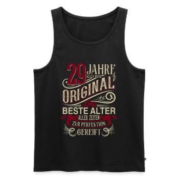 29. Geburtstag Vintage Retro - Männer Premium Bio Tank Top - Schwarz - Vorne - AI Model Male 178 light (178cm)