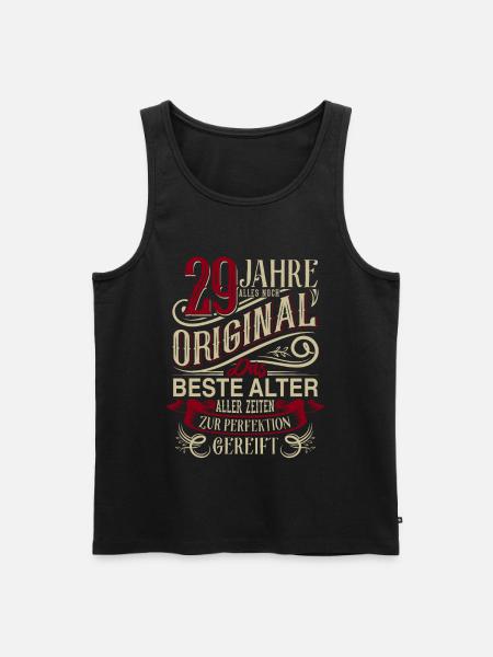 29. Geburtstag Vintage Retro - Männer Premium Bio Tank Top - Schwarz